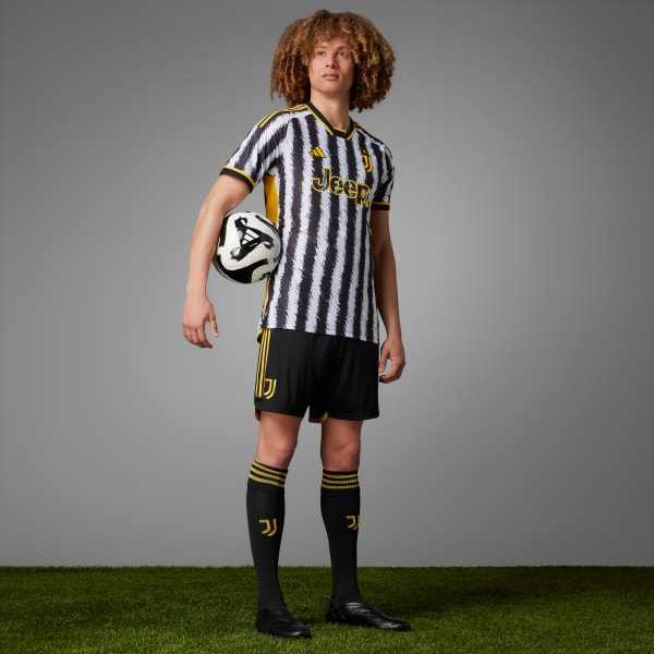 adidas Juventus 23/24 Home Authentic Jersey - Black | Men's Soccer 