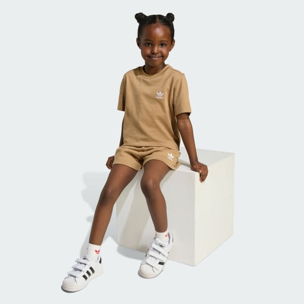 Brun Shorts and Tee Kids sæt