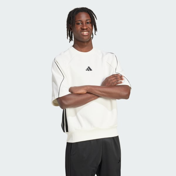 White Stadium Short Sleeve Sweatshirt