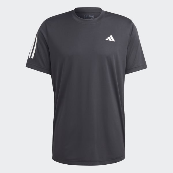 Black Club 3-Stripes Tennis T-Shirt