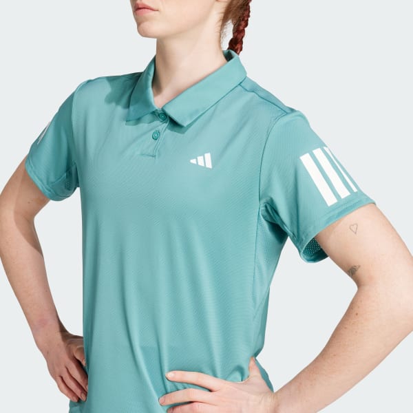 adidas Club Tennis Climacool 3-Stripes Polo Shirt Turquoise