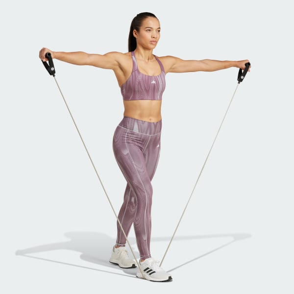 Grau Optime Full-Length Print Leggings