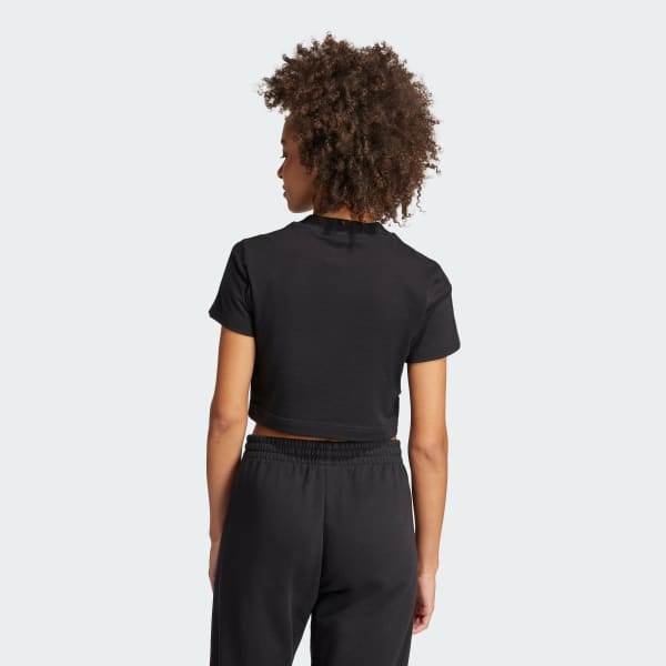 สีดำ เสื้อยืดทรงสลิม ALL SZN 3-Stripes