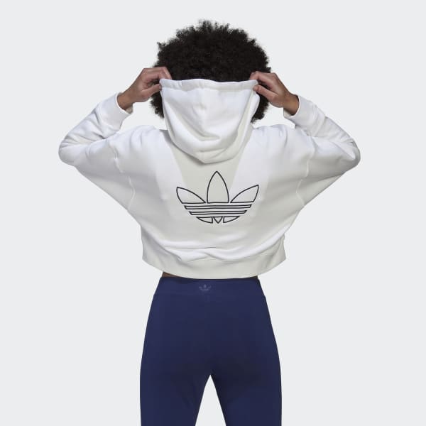 Blanco Polera con Capucha CH451