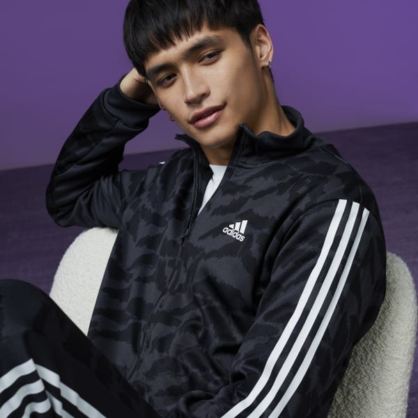 Grey adidas tracksuit top store