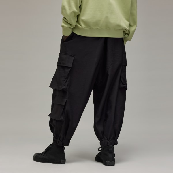 Black Y-3 Sport Uniform Cuffed Cargo Pants