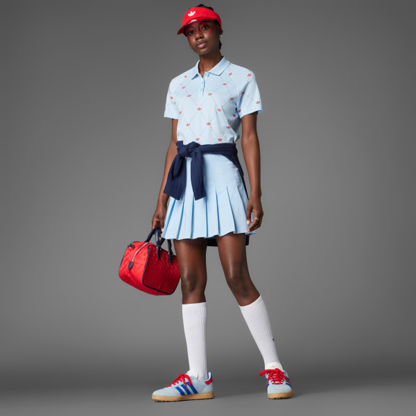 สีน้ำเงิน เสื้อโปโลพิมพ์ลาย Originals Trefoil