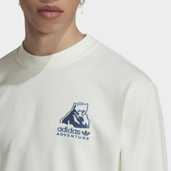 Bianco adidas Adventure Winter Crewneck Sweatshirt SW219