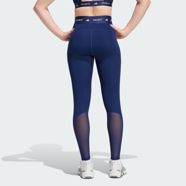 Blau TECHFIT Stash Pocket Full-Length Leggings