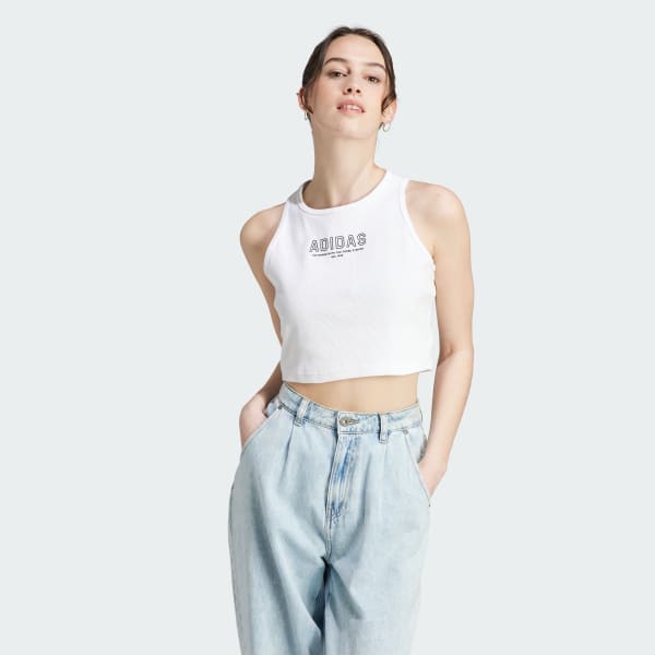 emulsion Måling by adidas Last Days of Summer Crop Top - White | Women's Lifestyle | adidas US
