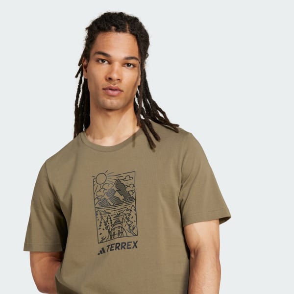 ★★Adairs★★ TERREX Graphic Tee JN4267 Clothing - Terrex Graphic Tee - White | adidas Oman