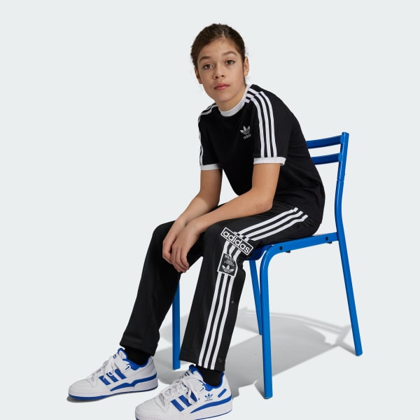 Adidas Originals Boys Adibreak 3 Stripes Lifestyle Pants Black White Size M