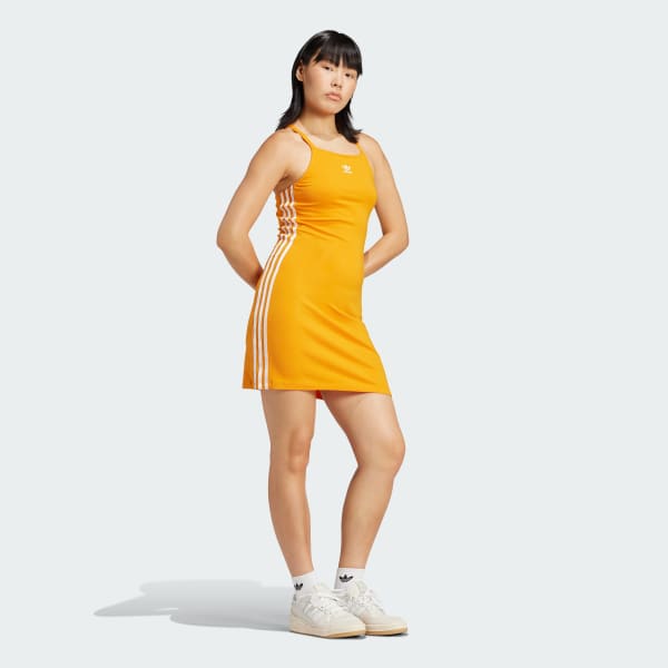Orange 3-Stripes Mini Dress