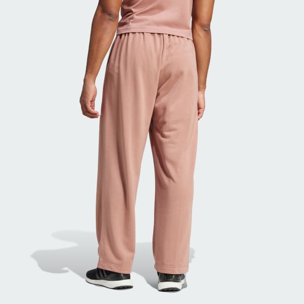 Ροζ Essentials Wide Leg 3 Bar Logo Pants