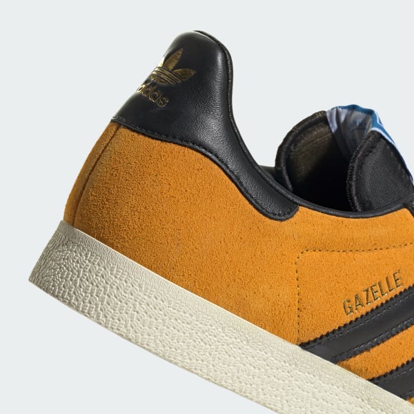 Adidas men's gazelle yellow leather ostrich pack shoes new arrivals