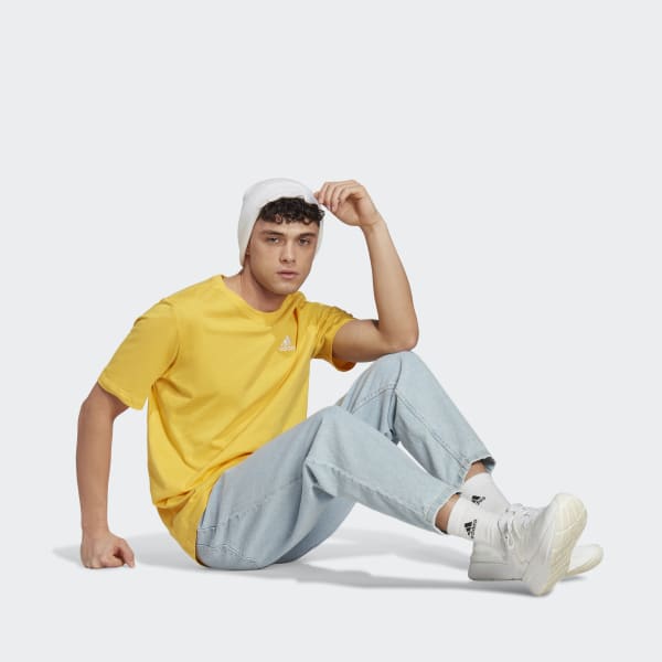 Gold Essentials Single Jersey Embroidered Small Logo Tee