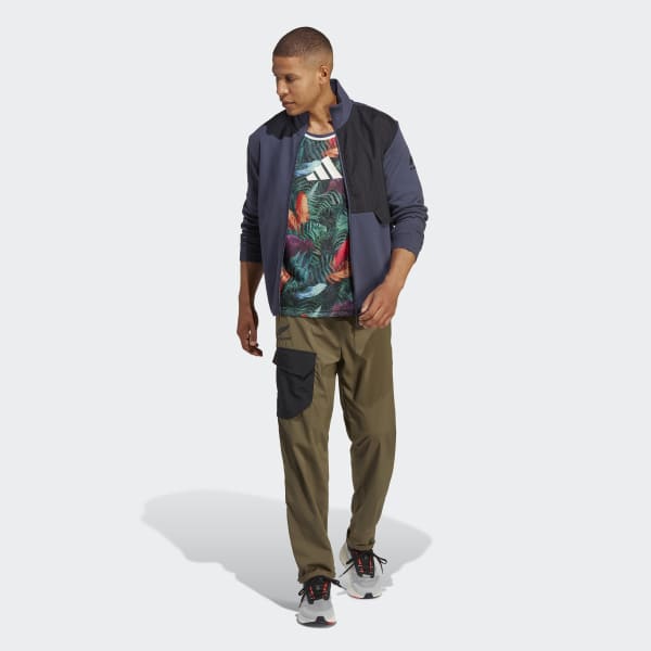 Groen All Blacks Rugby Lifestyle Tapered-Cuff Broek