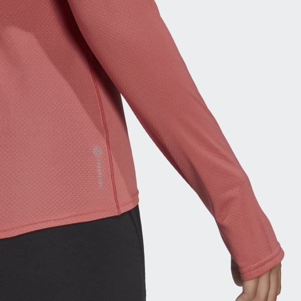 cervená Tričko Run Icons Running Long Sleeve V6444