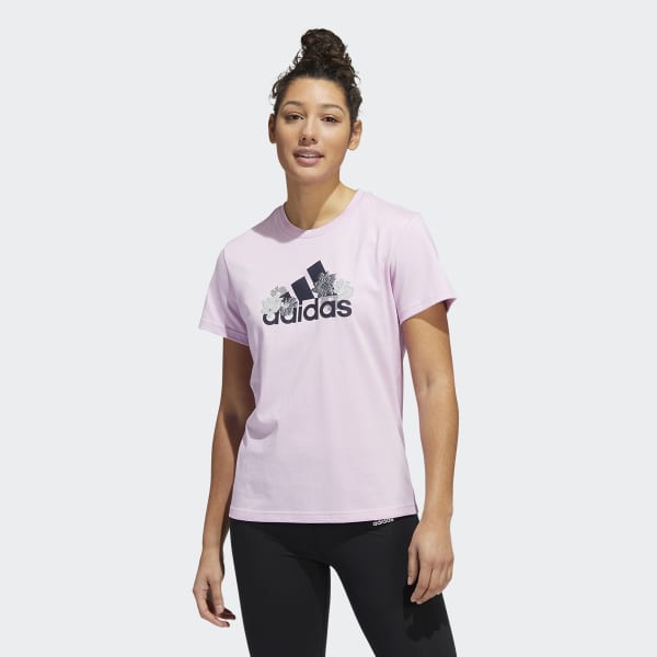 adidas Floral Graphic Tee - Purple | Women's Training | adidas US