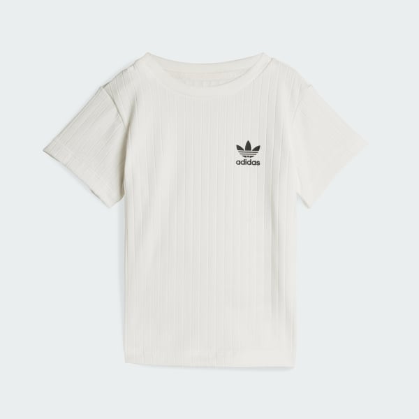 Zielony ZESTAW REGULAR WIDE RIB SHORT T-SHIRT