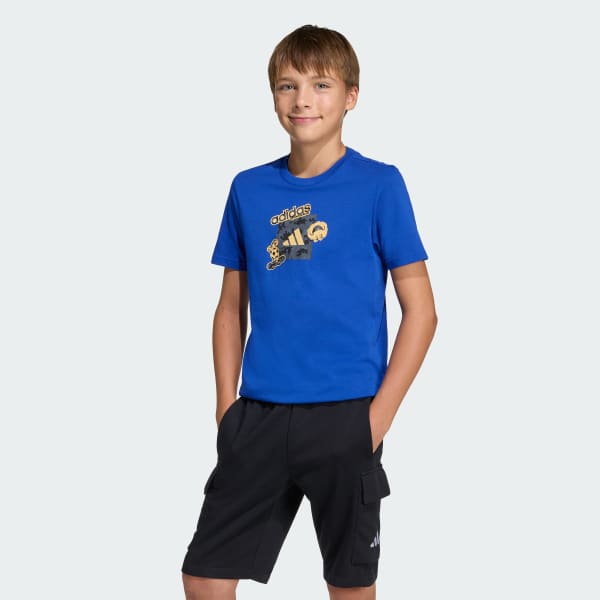 Azul CAMISETA CAMUFLADA CON GRÁFICO PARA NIÑOS