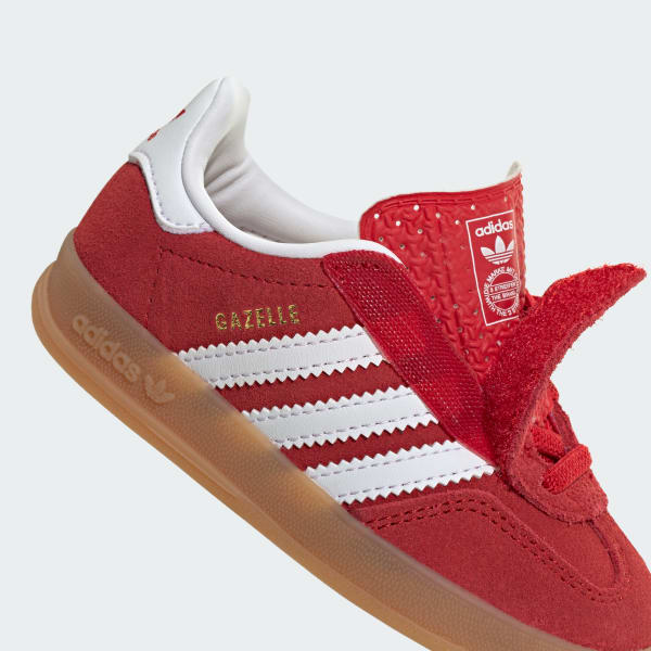 adidas GAZELLE INDOOR COMFORT CLOSURE ELASTIC LACE SHOES - Red