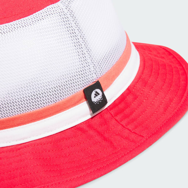 สีแดง หมวกปีกรอบผ้าตาข่ายสปริง