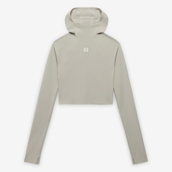 Beige Fear of God Athletics Womens Base Layer Crop Hoodie