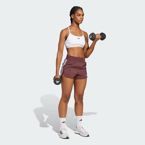 undefined Quần Short Dệt Cạp Cao 3 Sọc Tập Luyện Pacer