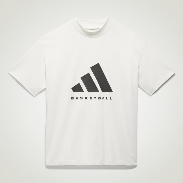 Weiss adidas Basketball 001_T-Shirt