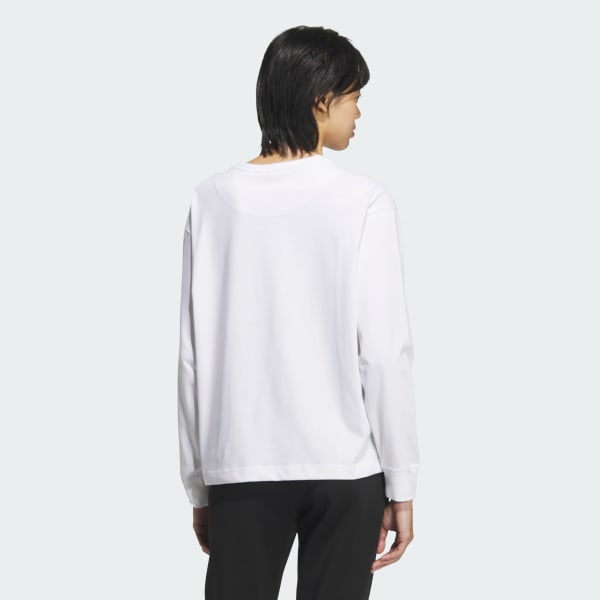 ホワイト エッセンシャルズ プラス スモールロゴ 長袖Tシャツ