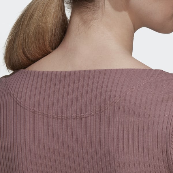 nachová Tričko Studio Lounge Ribbed Cropped Long Sleeve K8074