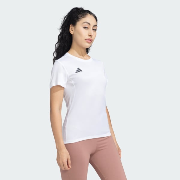White ADIZERO E TEE