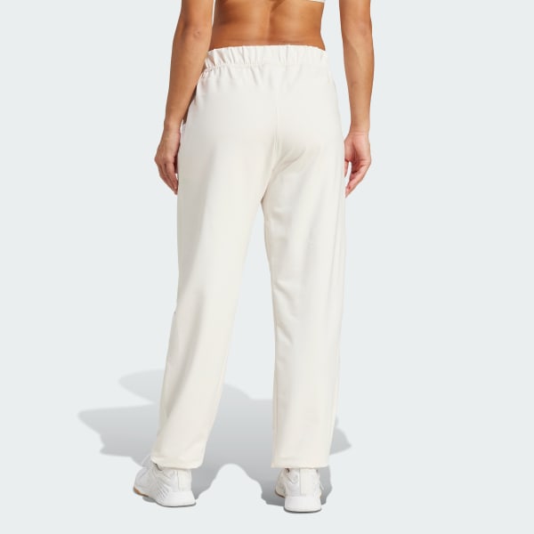 Branco Calça PrimeLift de tecido felpudo francês com modelagem solta