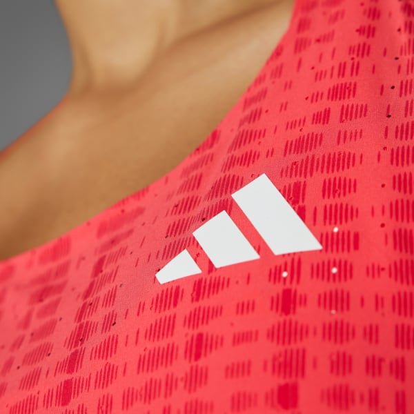 Red Adizero Running Singlet