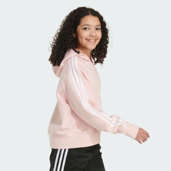 adidas 3S HOODED FLC JACKET Pink Free Shipping with adiClub adidas US