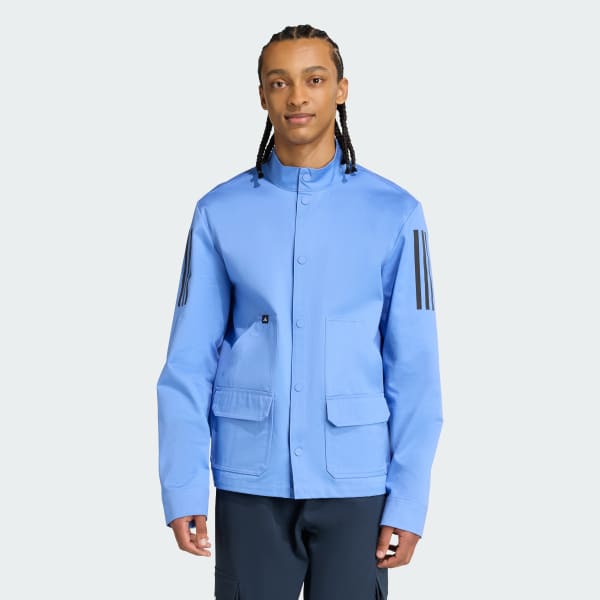 大人も着やすいシンプルファッション adidas Trackstand Utility Cycling Jacket - Blue | Free ウェア