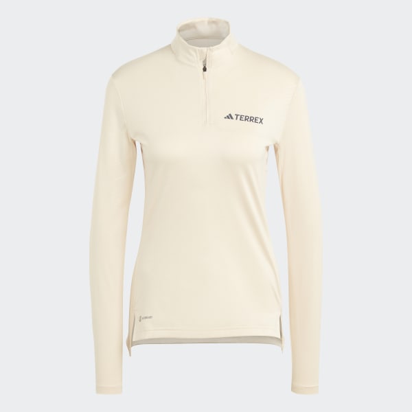 Beige Terrex Multi Half-Zip Long Sleeve Tee