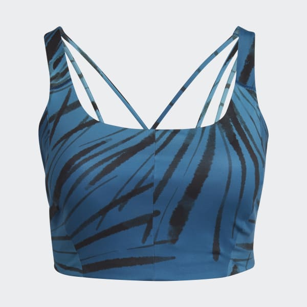 Blau adidas x 11 Honoré Medium-Support Sport-BH – Große Größen