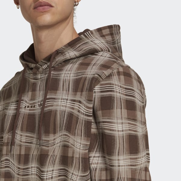 Marron Sweat-shirt à capuche graphique imprimé intégral Reveal DVZ22