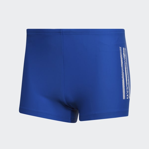 Blue Mid 3-Stripes Swim Boxers VB726