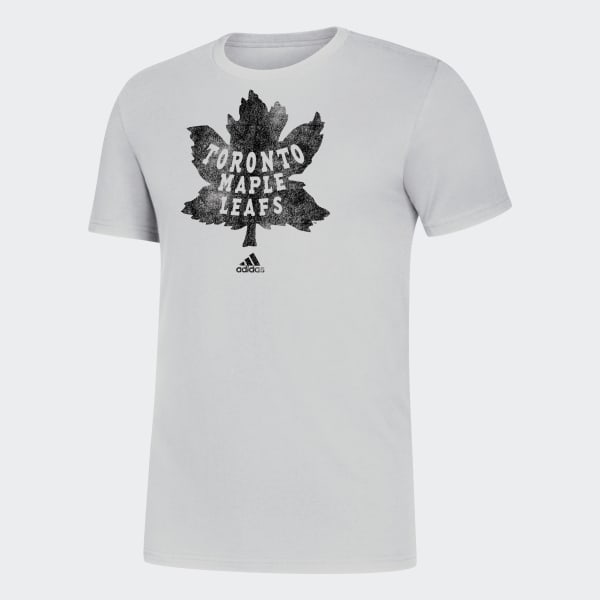 Adidas Maple Leafs Distressed Stripes Logo Tee White Adidas Canada