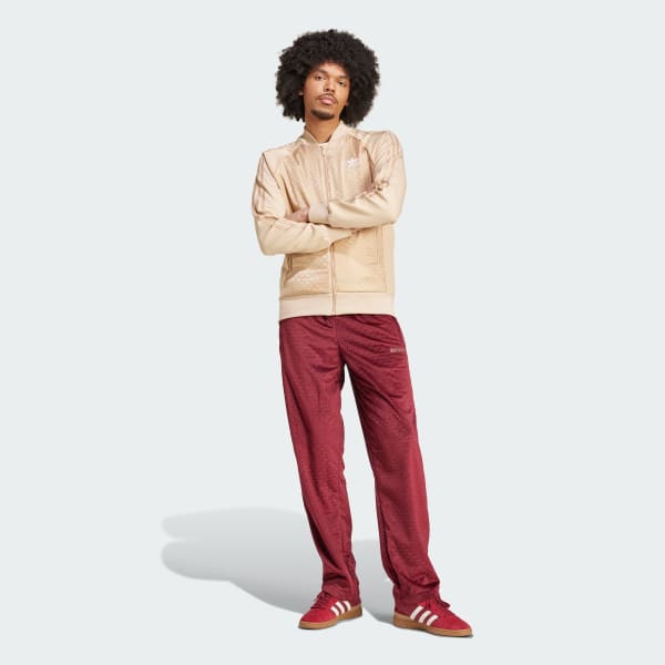 Adidas velour track pants maroon best sale