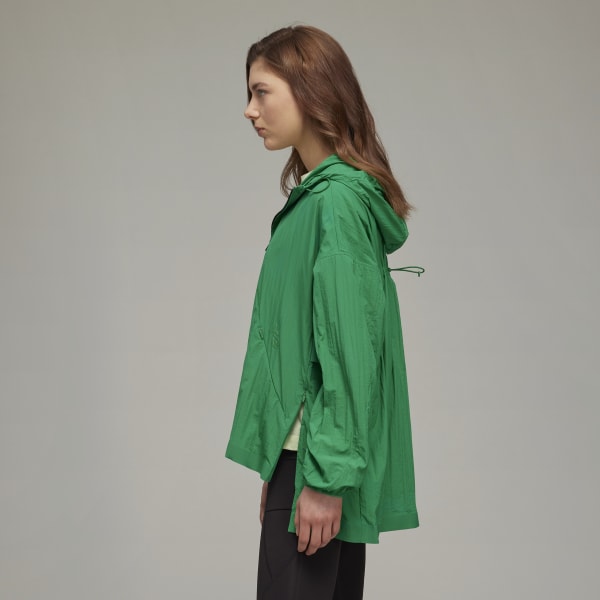 Green Y-3 Classic Light Shell Hooded Windbreaker VU296