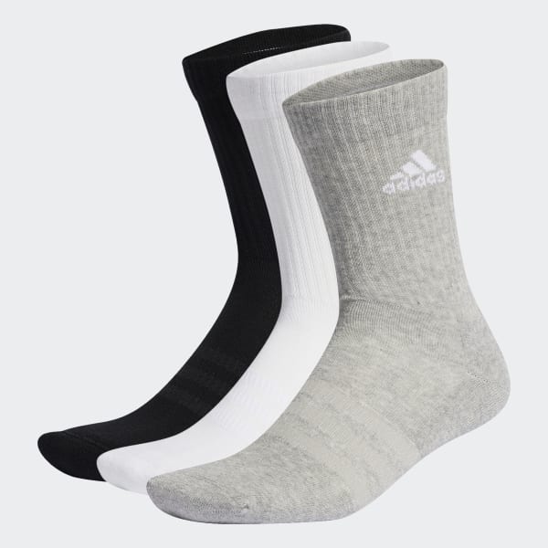 Grey Cushioned Crew Socks 3 Pairs
