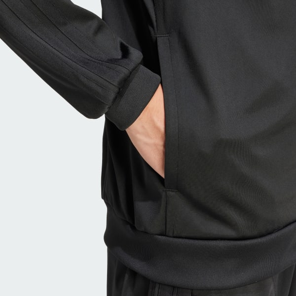 adidas 3-Stripes Tricot Regular Track Jacket - Black | Free