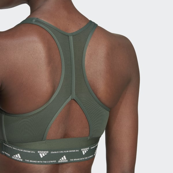 adidas Powerreact Training Medium-Support Bra - Green