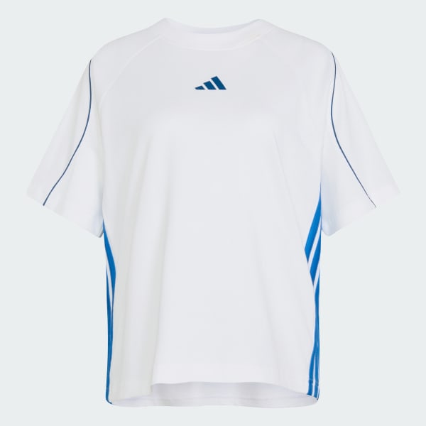 White Stadium 3-Stripes Tee
