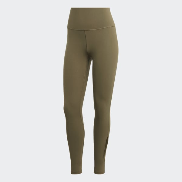 Verde Mallas 7/8 Yoga Studio Wrapped Corte Alto