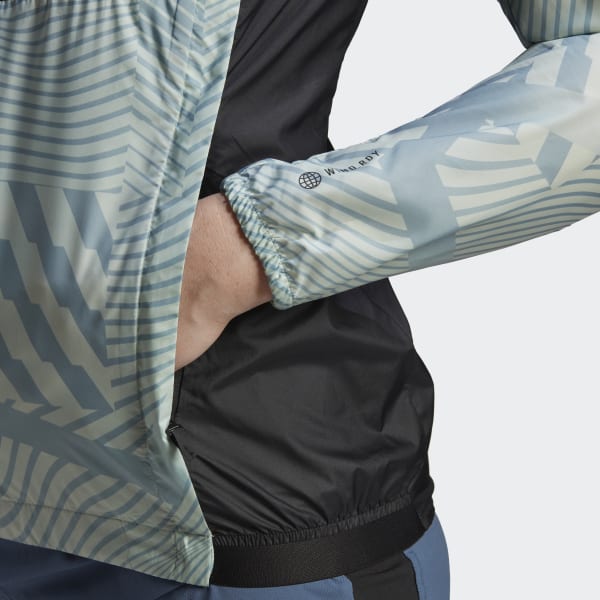 Grun TERREX Trail Running Printed Windjacke JMM06